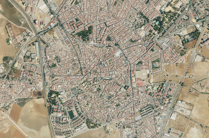 Ortofoto actual del núcleo de Utrera