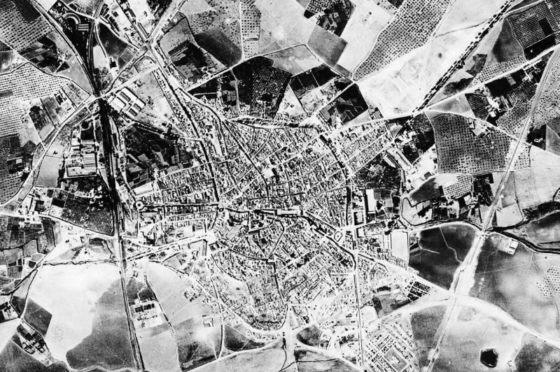 Ortofoto de 1956-1957 del núcleo de Utrera
