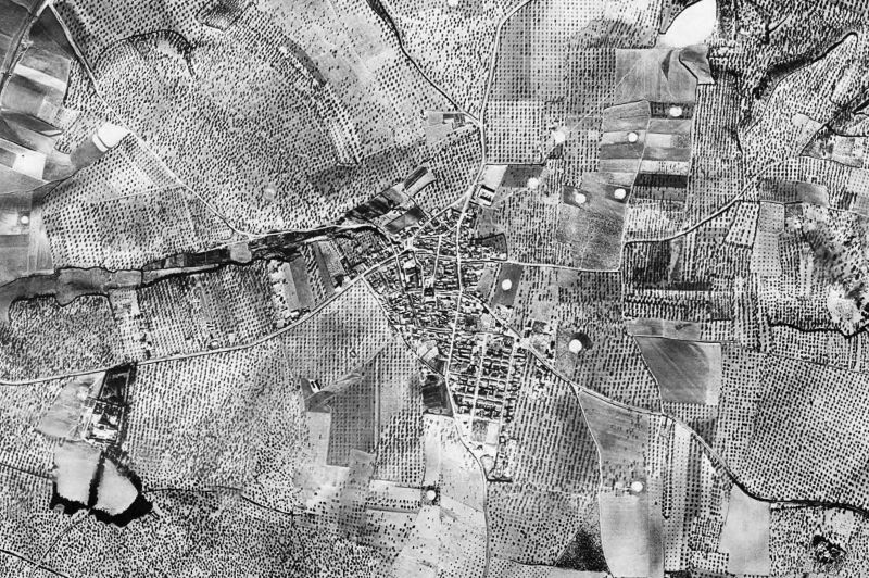 Ortofoto de 1956-1957 del núcleo de Valencina de la Concepción