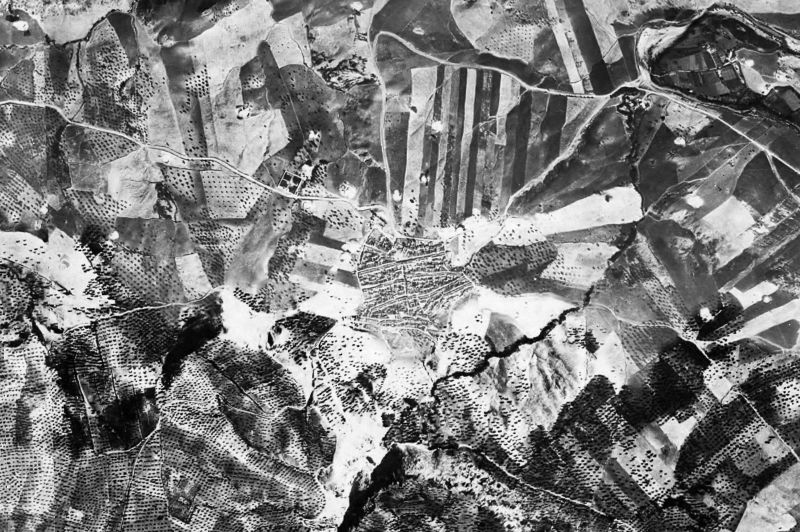 Ortofoto de 1956-1957 del núcleo de Villanueva de San Juan
