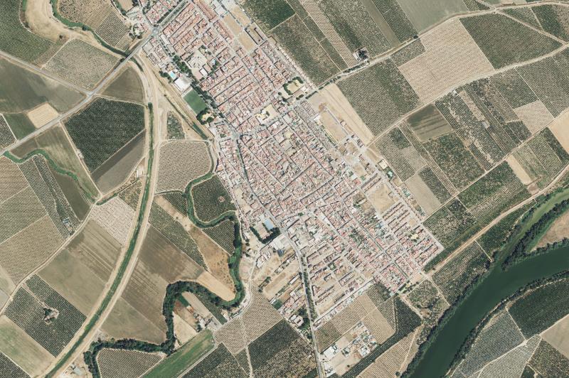 Ortofoto actual del núcleo de Villaverde del Río