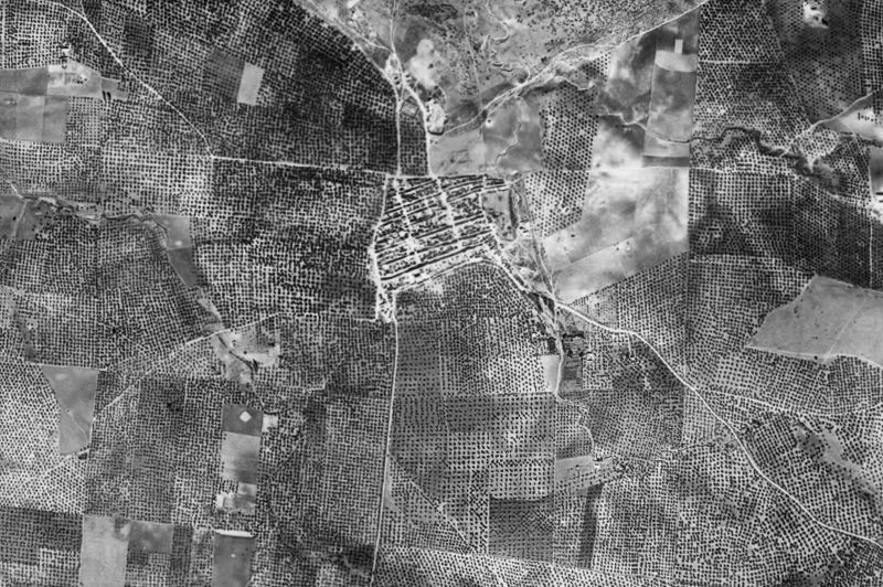 Ortofoto de 1956-1957 del núcleo de Cañada Rosal