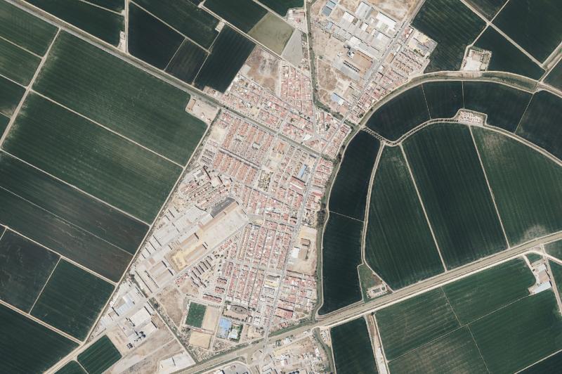 Ortofoto actual del núcleo de Isla Mayor