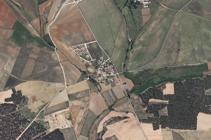 Ortofoto actual del núcleo de Alconaba