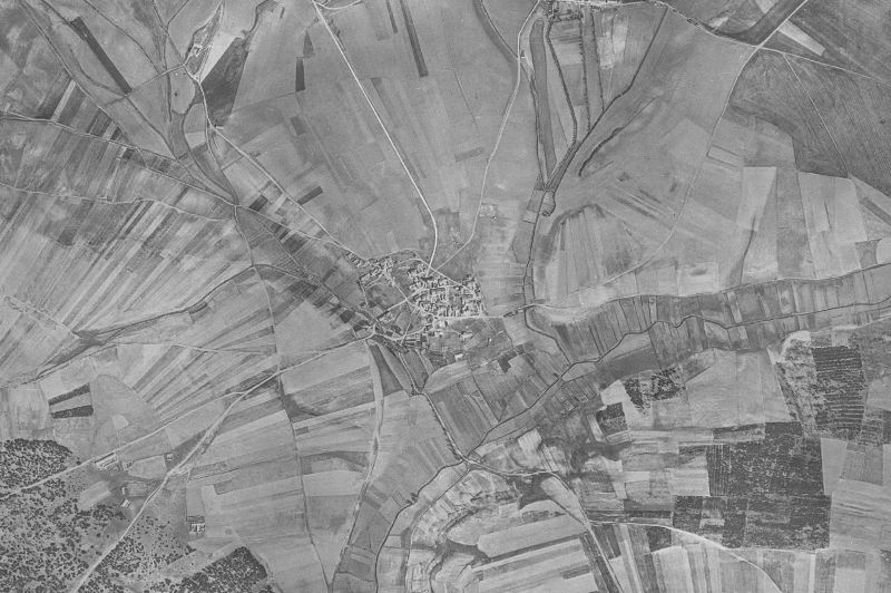 Ortofoto de 1956-1957 del núcleo de Alconaba