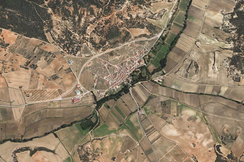 Ortofoto actual del núcleo de Alcubilla de Avellaneda