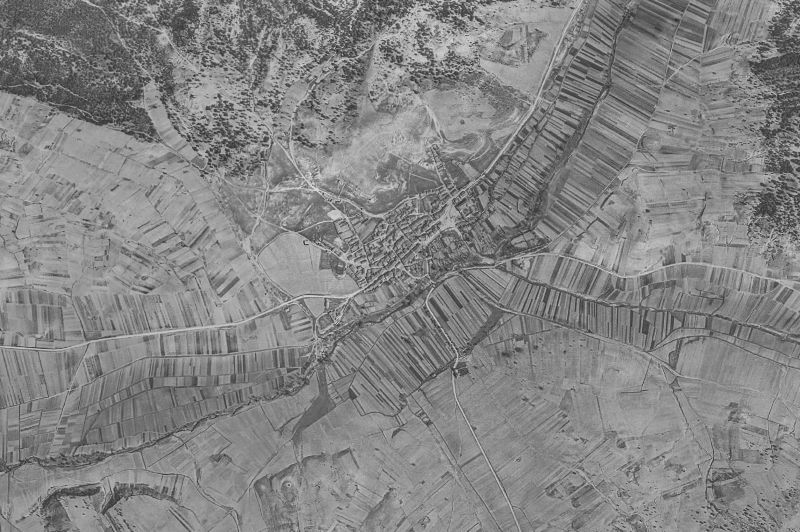 Ortofoto de 1956-1957 del núcleo de Alcubilla de Avellaneda
