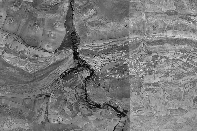 Ortofoto de 1956-1957 del núcleo de Alcubilla de las Peñas
