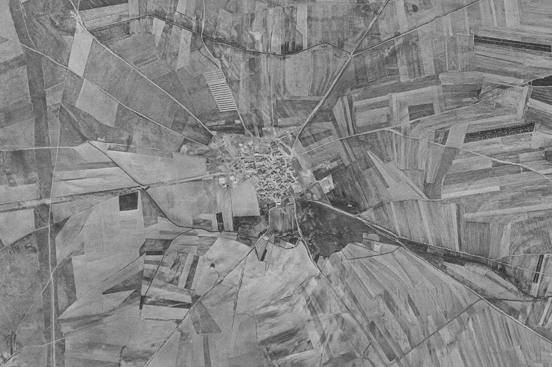 Ortofoto de 1956-1957 del núcleo de Aldealafuente