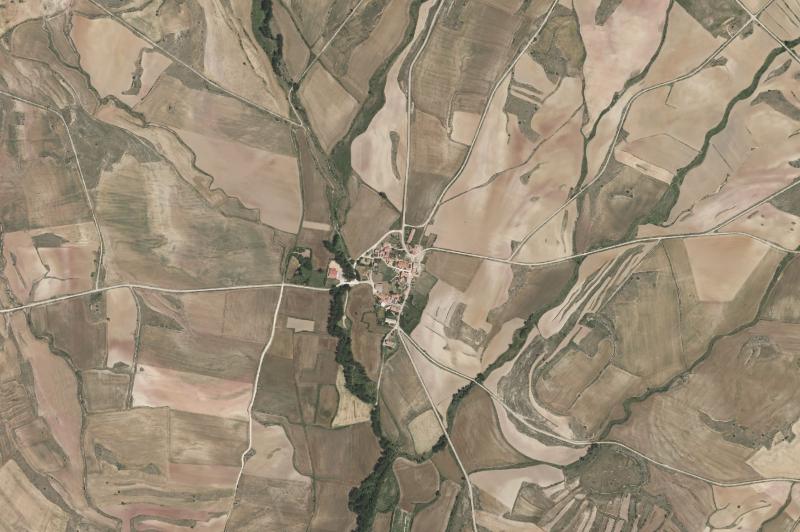 Ortofoto actual del núcleo de Aldealices