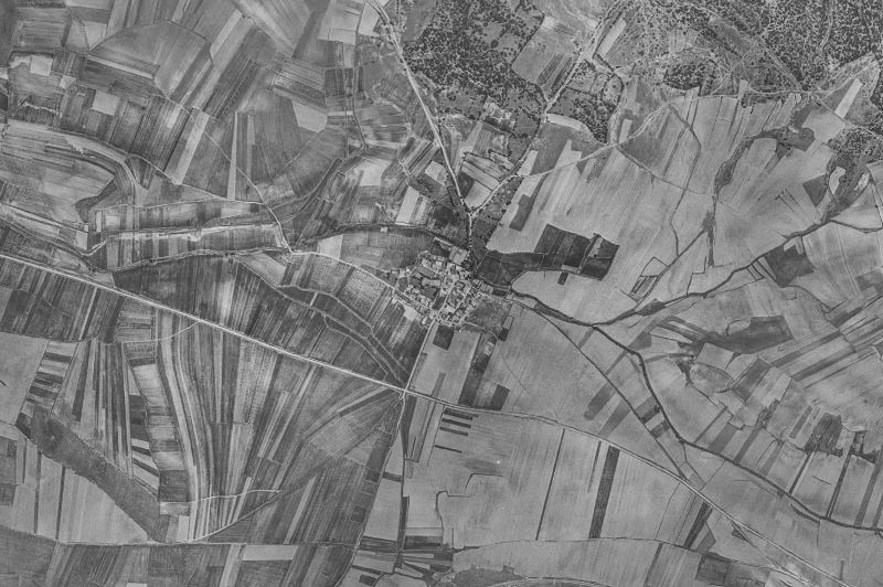 Ortofoto de 1956-1957 del núcleo de Aldehuela de Periáñez