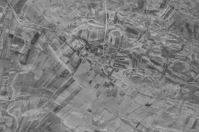 Ortofoto de 1956-1957 del núcleo de Aliud
