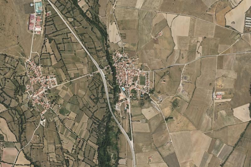 Ortofoto actual del núcleo de Almarza