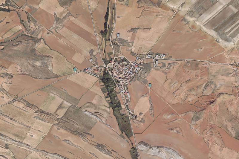 Ortofoto actual del núcleo de Almazul