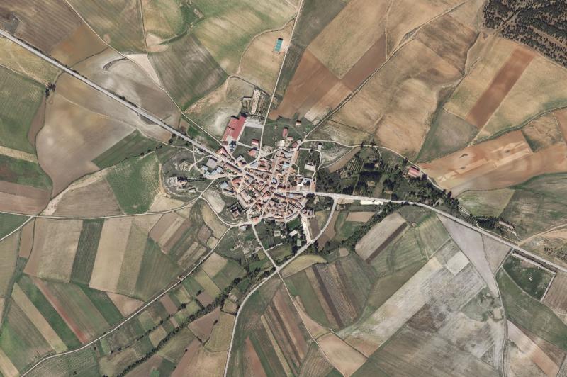 Ortofoto actual del núcleo de Almenar de Soria