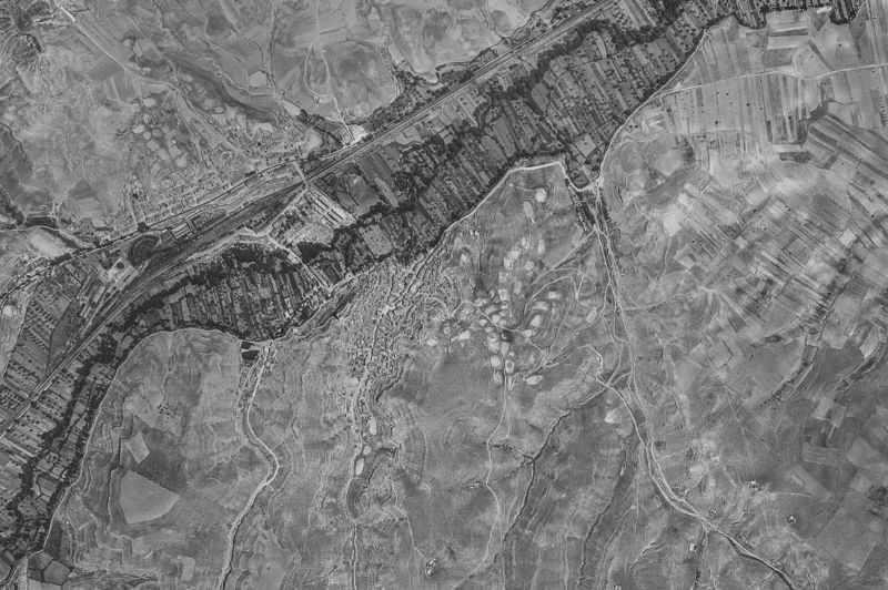 Ortofoto de 1956-1957 del núcleo de Arcos de Jalón