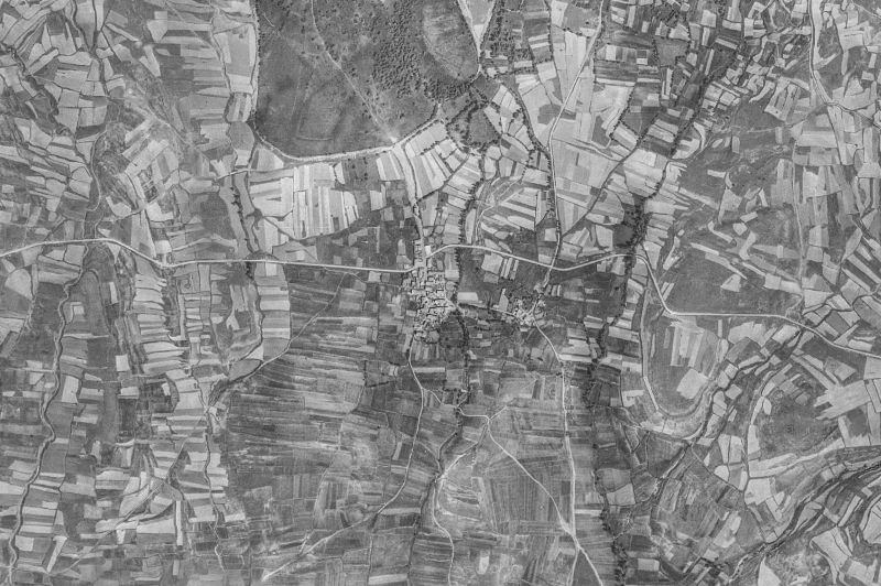 Ortofoto de 1956-1957 del núcleo de Arévalo de la Sierra