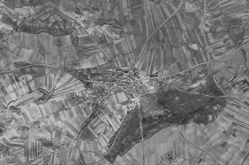 Ortofoto de 1956-1957 del núcleo de Barca