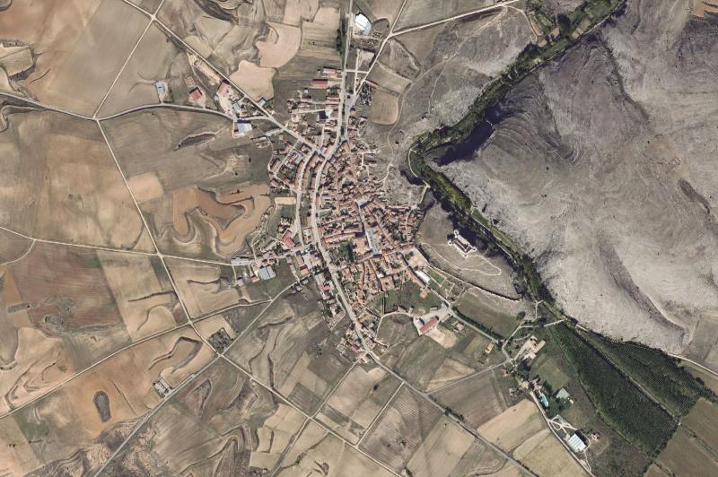 Ortofoto actual del núcleo de Berlanga de Duero