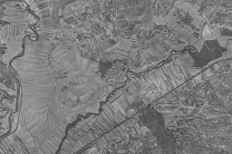 Ortofoto de 1956-1957 del núcleo de Blacos