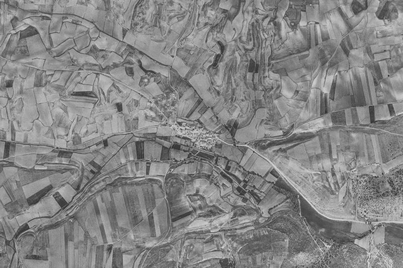 Ortofoto de 1956-1957 del núcleo de Bliecos