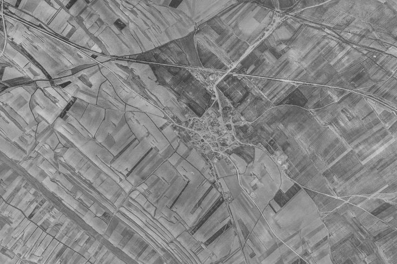 Ortofoto de 1956-1957 del núcleo de Buberos