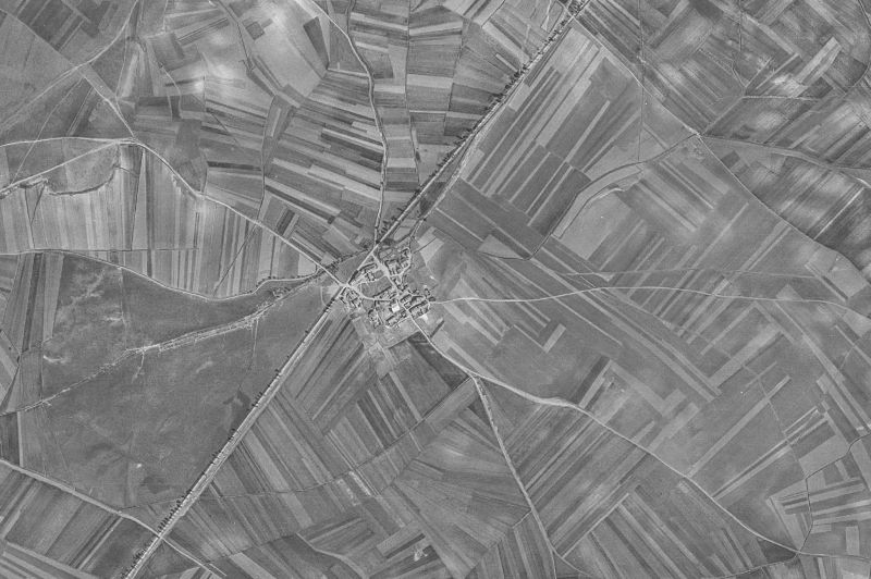 Ortofoto de 1956-1957 del núcleo de Buitrago