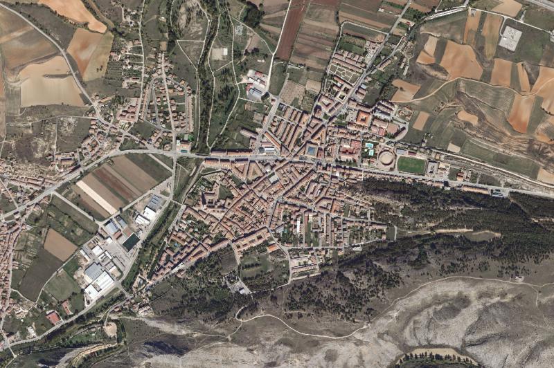 Ortofoto actual del núcleo de Burgo de Osma-Ciudad de Osma