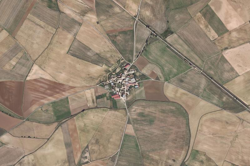 Ortofoto actual del núcleo de Cabrejas del Campo