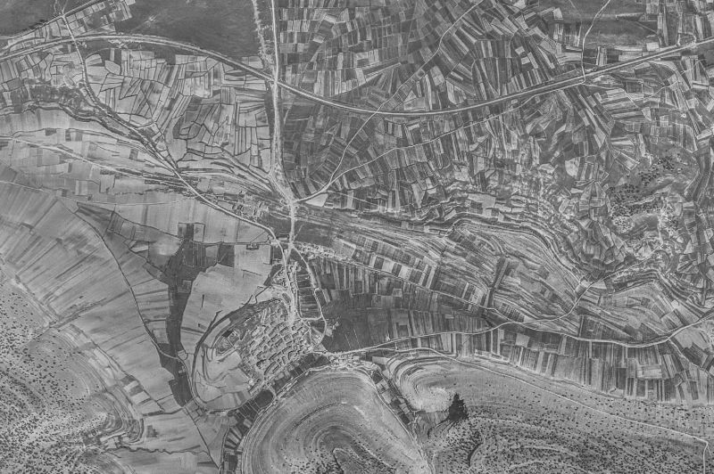 Ortofoto de 1956-1957 del núcleo de Cabrejas del Pinar