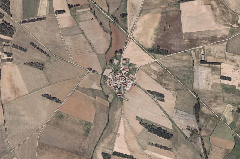 Ortofoto actual del núcleo de Candilichera