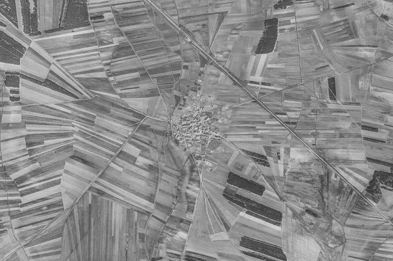 Ortofoto de 1956-1957 del núcleo de Candilichera