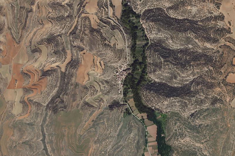 Ortofoto actual del núcleo de Carrascosa de Abajo