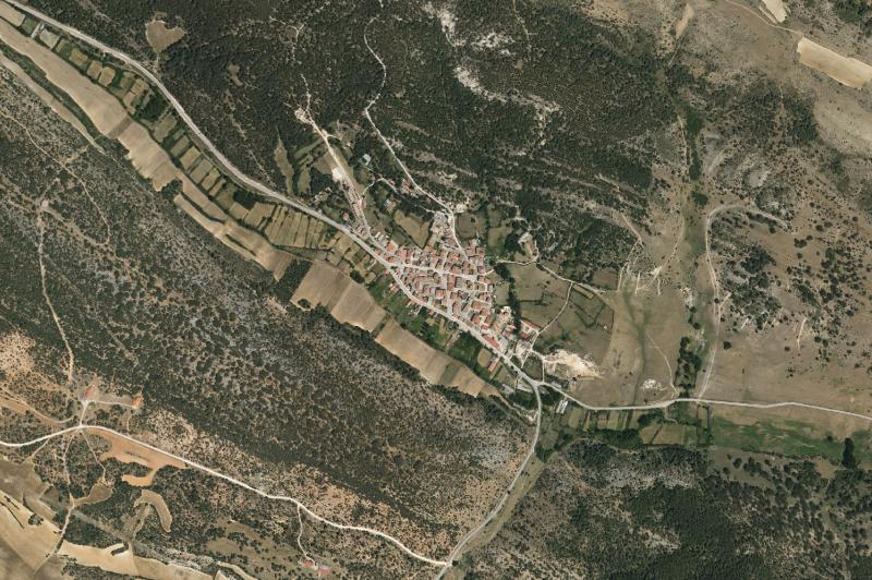 Ortofoto actual del núcleo de Casarejos