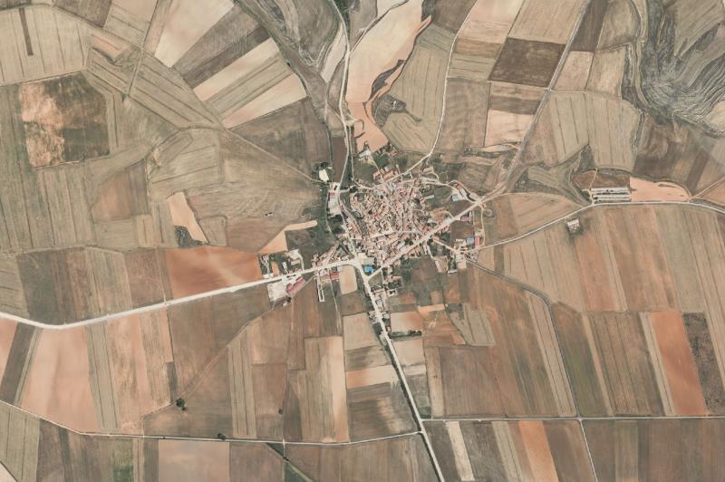 Ortofoto actual del núcleo de Castilruiz