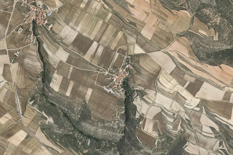 Ortofoto actual del núcleo de Cerbón