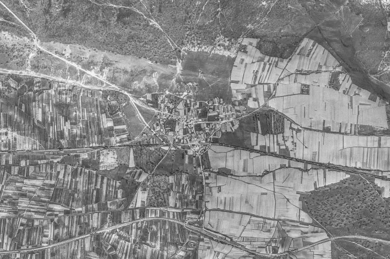 Ortofoto de 1956-1957 del núcleo de Cidones