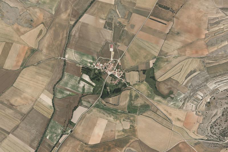 Ortofoto actual del núcleo de Cirujales del Río