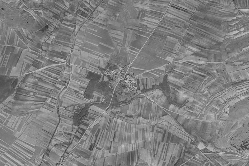 Ortofoto de 1956-1957 del núcleo de Cirujales del Río