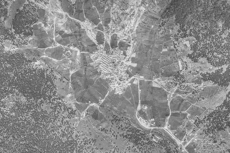 Ortofoto de 1956-1957 del núcleo de Covaleda