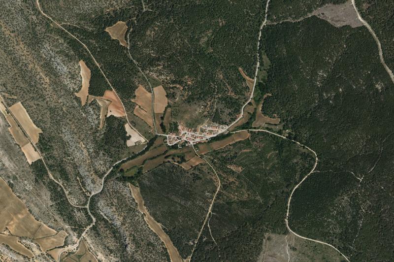 Ortofoto actual del núcleo de Cubilla