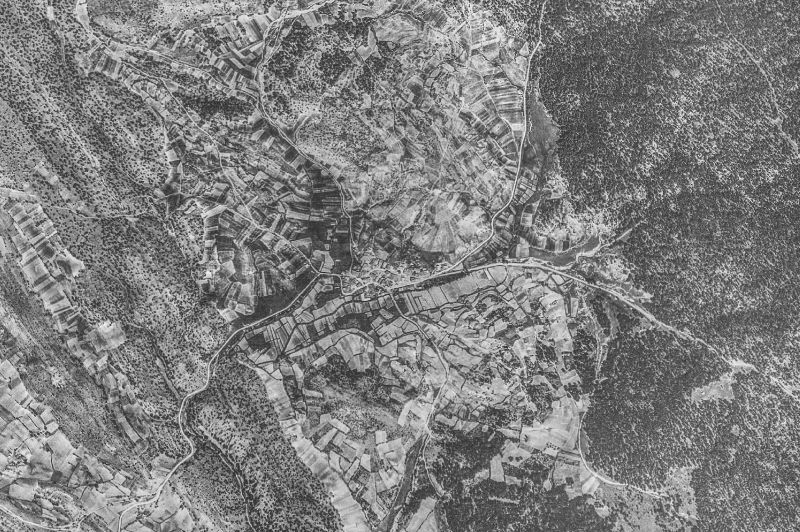 Ortofoto de 1956-1957 del núcleo de Cubilla