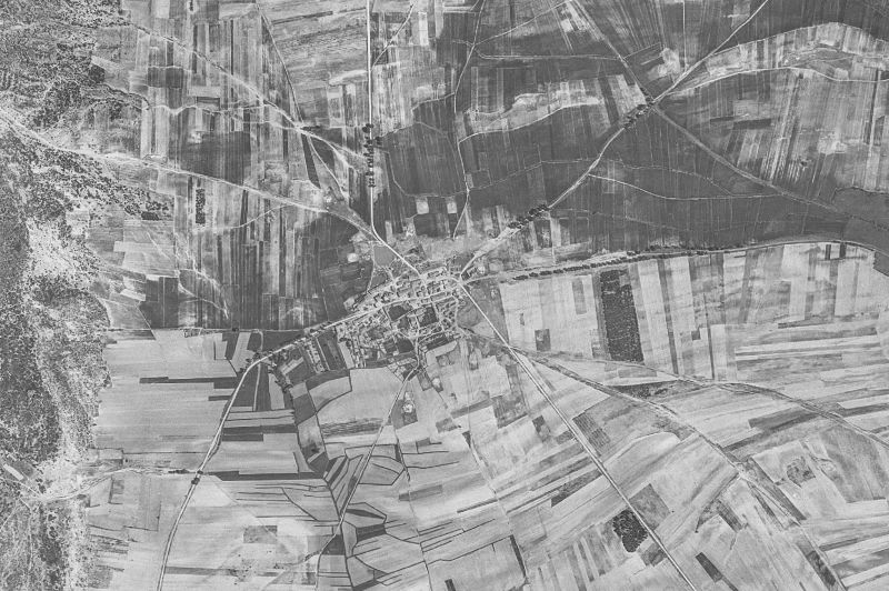 Ortofoto de 1956-1957 del núcleo de Cubo de la Solana
