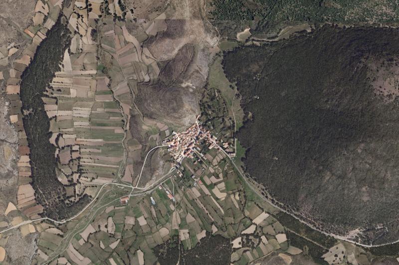 Ortofoto actual del núcleo de Cueva de Ágreda