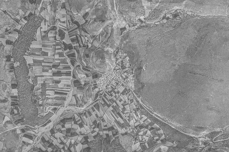 Ortofoto de 1956-1957 del núcleo de Cueva de Ágreda