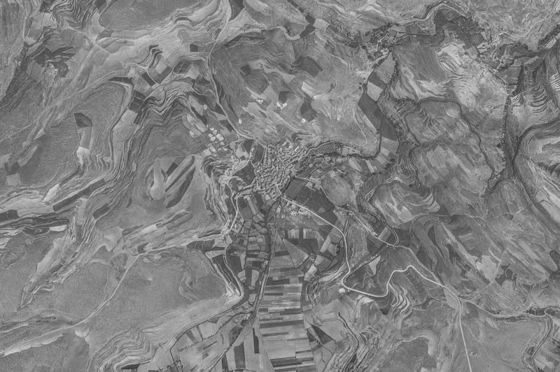 Ortofoto de 1956-1957 del núcleo de Dévanos