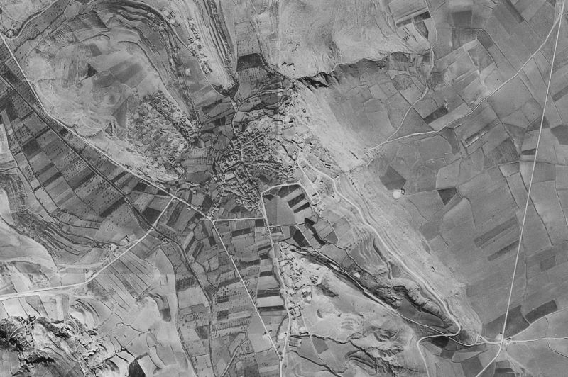 Ortofoto de 1956-1957 del núcleo de Deza