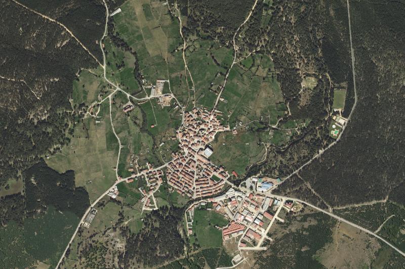 Ortofoto actual del núcleo de Duruelo de la Sierra