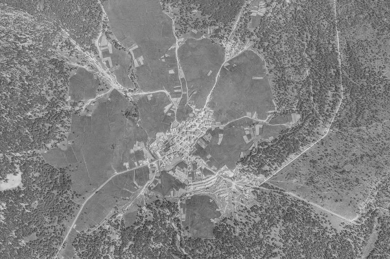 Ortofoto de 1956-1957 del núcleo de Duruelo de la Sierra