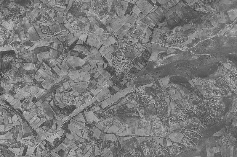 Ortofoto de 1956-1957 del núcleo de Escobosa de Almazán